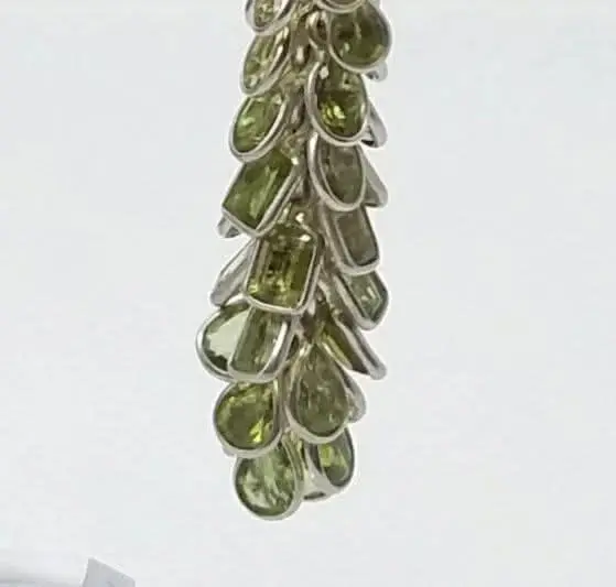 Pendientes racimo, peridoto y plata 925 3
