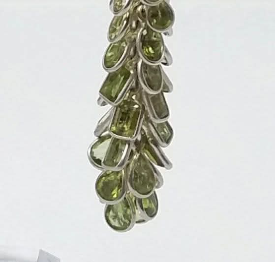 Pendientes racimo, peridoto y plata 925 3